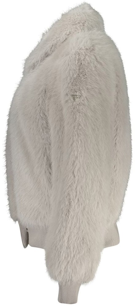 Guess Jeans Grigio Polyester Women Jacket Grijs