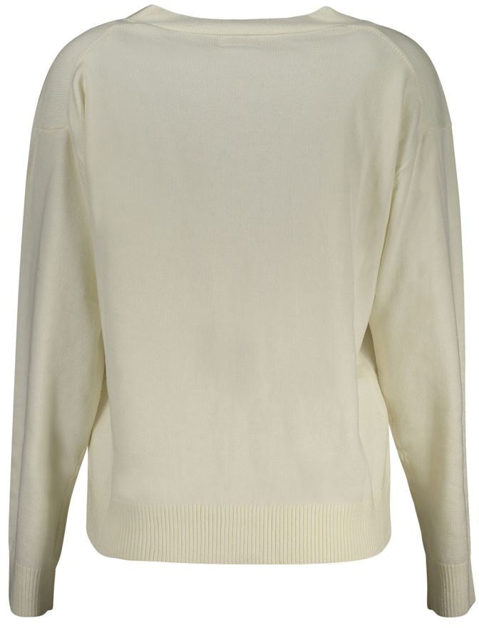 Guess Jeans Bianco Poliestere Women Cardigan Wit