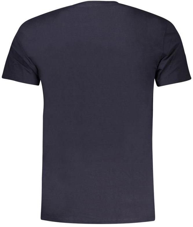 Guess Jeans Blu Cotton Men T-Shirt Blauw