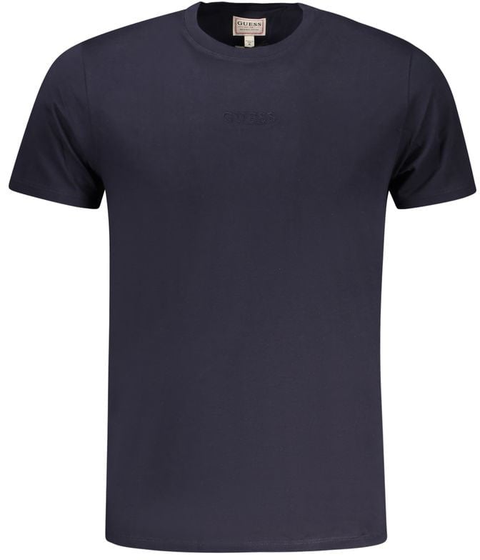 Guess Jeans Blu Cotton Men T-Shirt Blauw