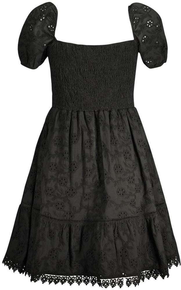 Guess Jeans Nero Cotton Women Dress Zwart