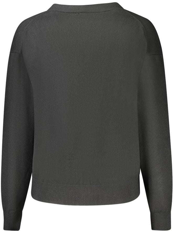 Guess Jeans Black Polyester Women's Cardigan Zwart
