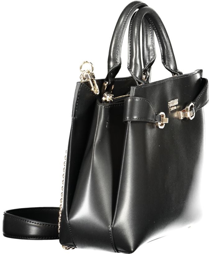 Guess Guess Jeans Black Polyurethane Women's Handbag Zwart