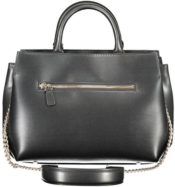 Guess Guess Jeans Black Polyurethane Women's Handbag Zwart