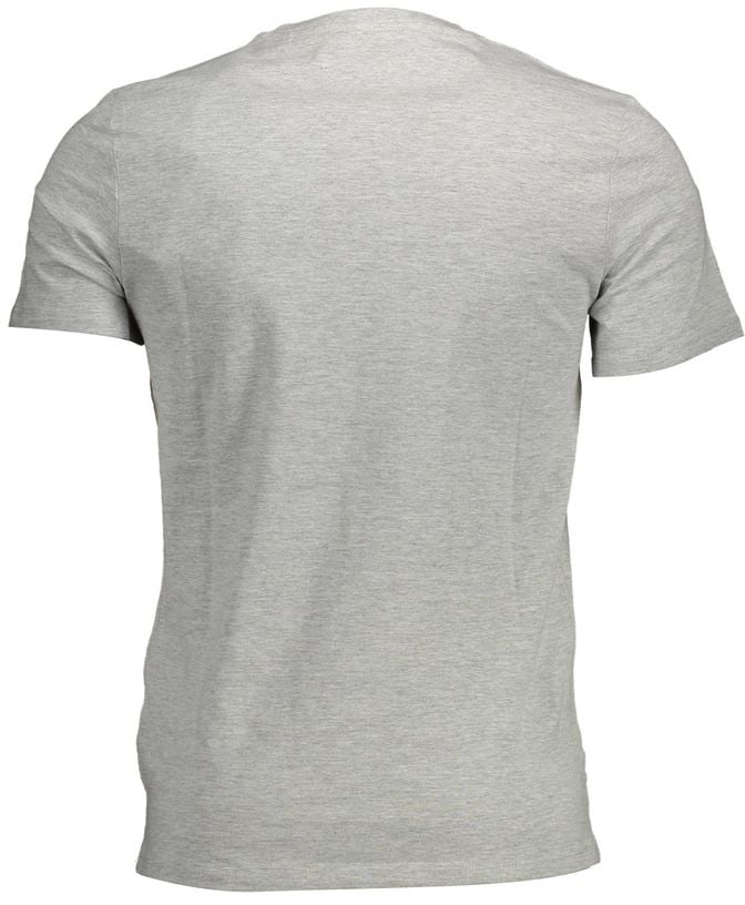 Guess Jeans Gray Organic Cotton Men T-Shirt Grijs