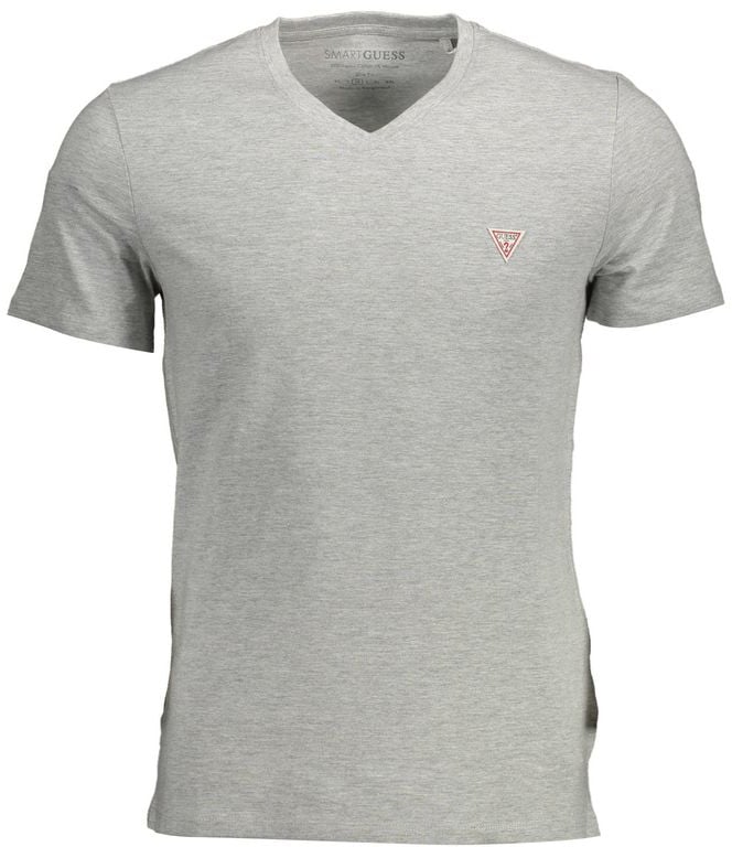 Guess Jeans Gray Organic Cotton Men T-Shirt Grijs