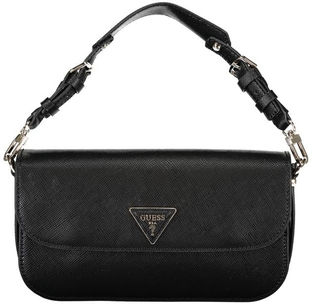 Guess Guess Jeans Nero Poliuretano Woman Handbag Zwart