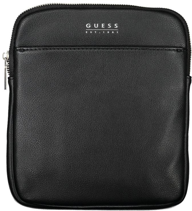 Guess Guess Jeans Nero Poliuretano Men Shoulder Bag Zwart