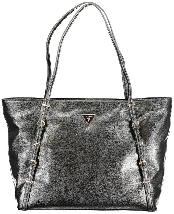 Guess Jeans Black Polyurethane Women Handbag Zwart