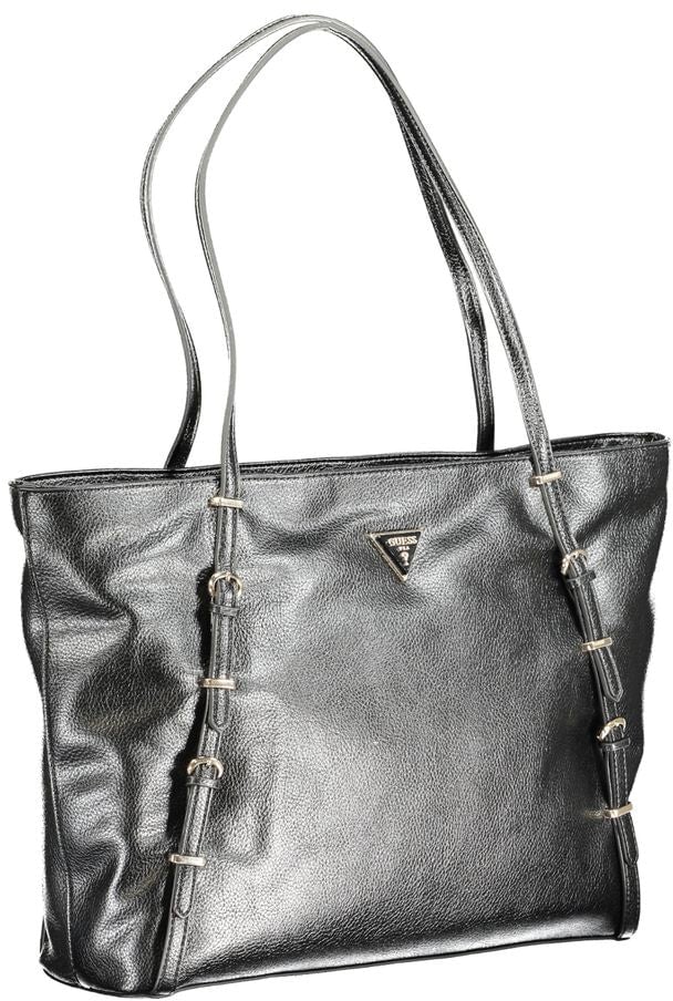 Guess Jeans Black Polyurethane Women Handbag Zwart
