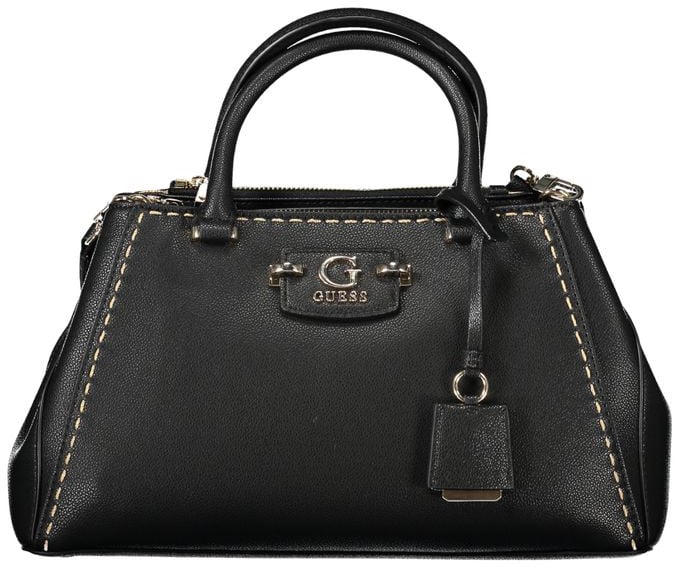 Guess Guess Jeans Black Polyurethane Women Handbag Zwart