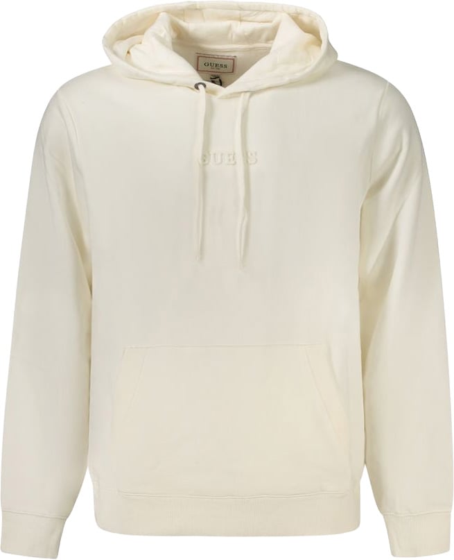 Guess Jeans Bianco Cotton Men's Hoodie Wit