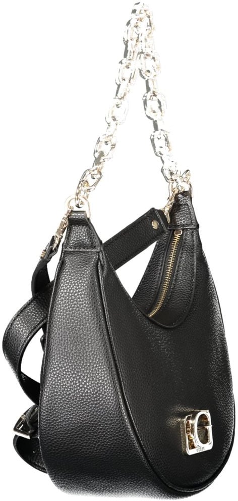Guess Guess Jeans Black Polyurethane Women's Handbag Zwart