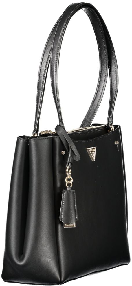 Guess Guess Jeans Nero Poliuretano Women Handbag Zwart