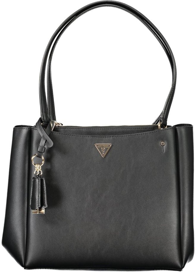 Guess Guess Jeans Nero Poliuretano Women Handbag Zwart