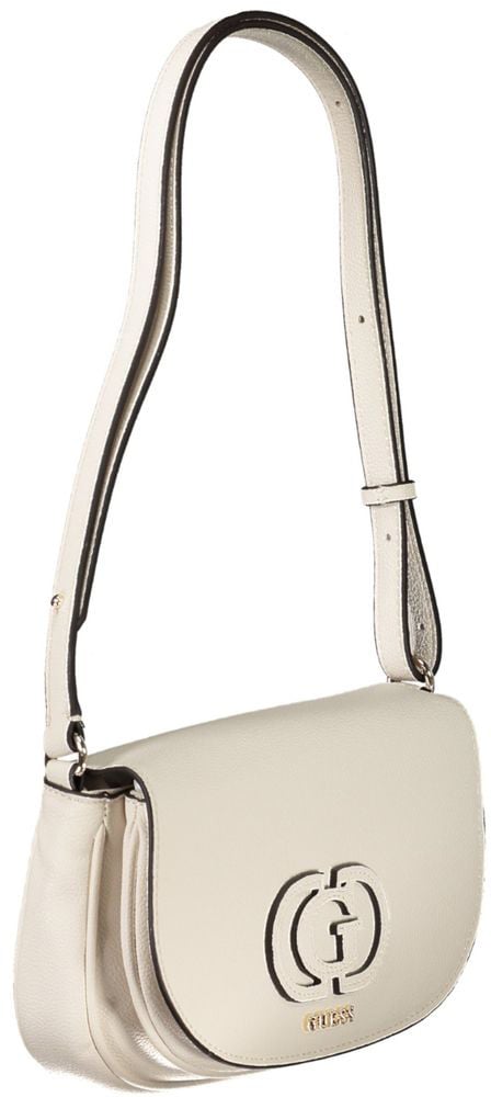 Guess Guess Jeans Bianco Polyurethane Women Handbag Zwart