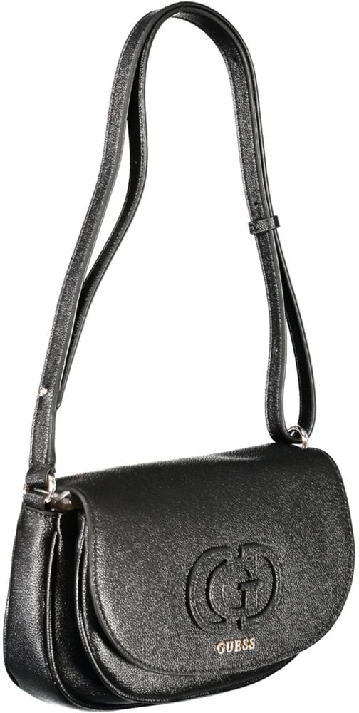 Guess Guess Jeans Black Polyethylene Women Handbag Zwart