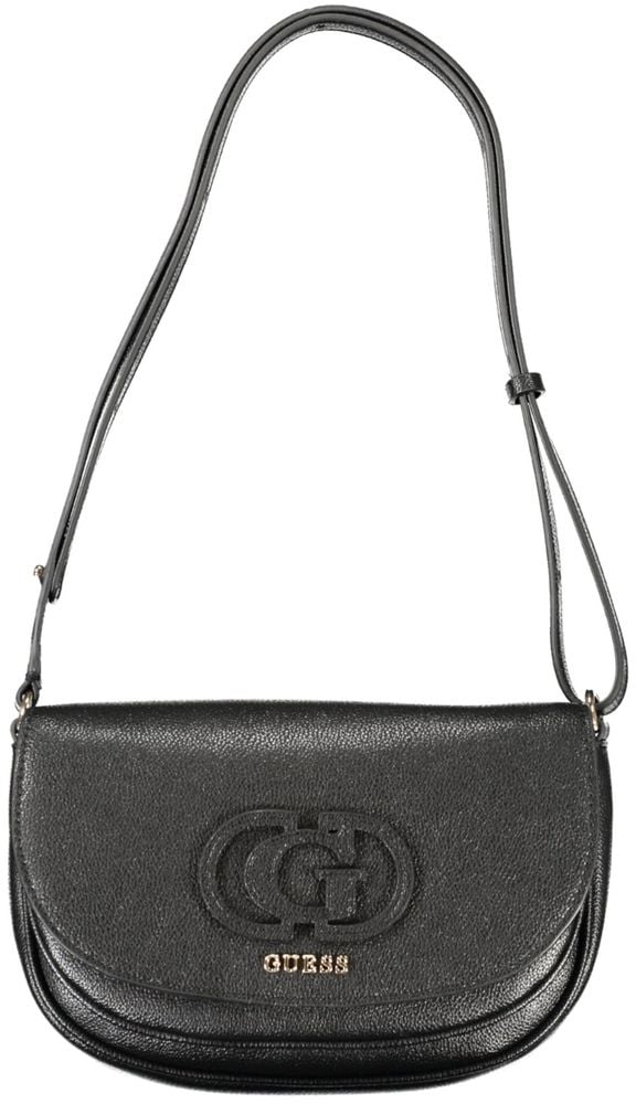 Guess Guess Jeans Black Polyethylene Women Handbag Zwart