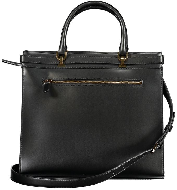 Guess Guess Jeans Black Polyurethane Women Handbag Zwart