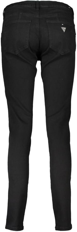 Guess Jeans Nero Cotton Women's Skinny Jean Zwart