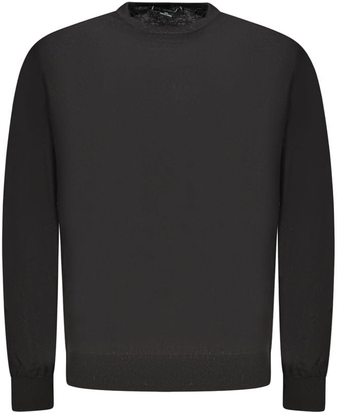 Guess Jeans Black Wool Mens Sweater Zwart