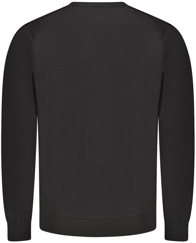 Guess Jeans Black Wool Mens Sweater Zwart