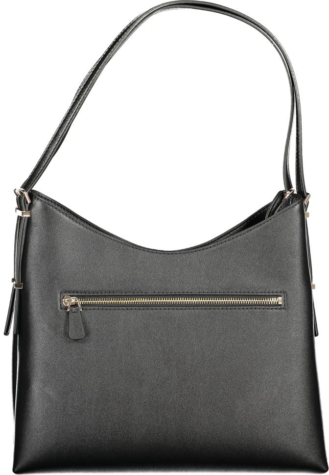 Guess Guess Jeans Black Polyurethane Women Handbag Zwart