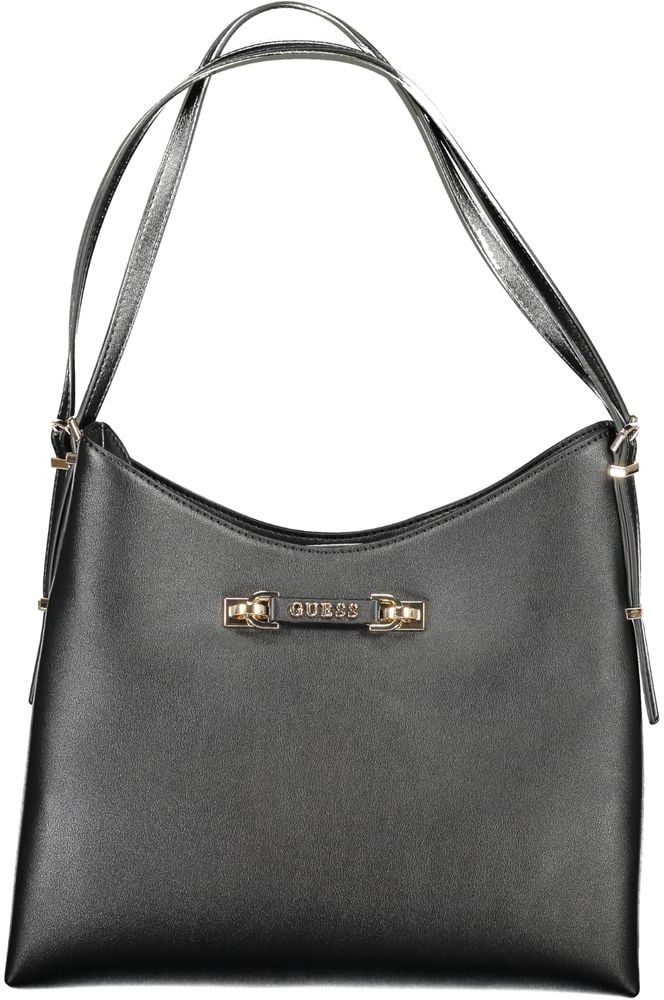 Guess Guess Jeans Black Polyurethane Women Handbag Zwart