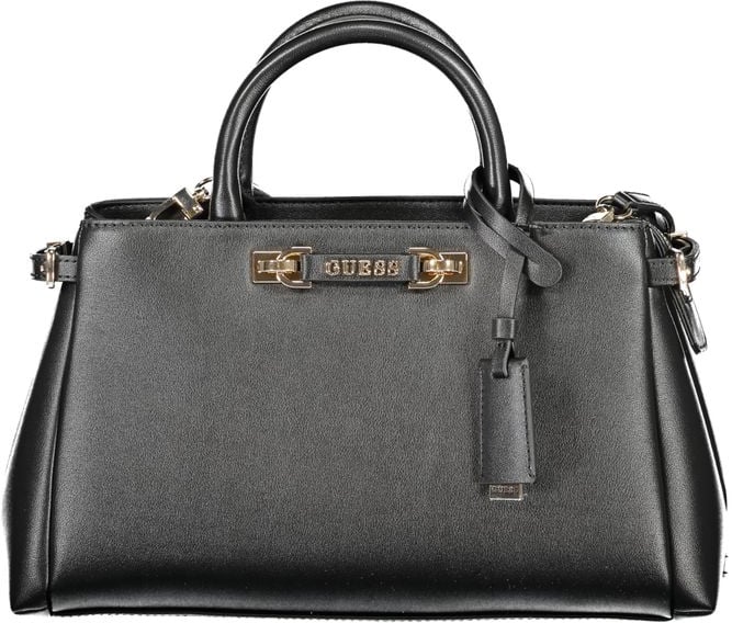 Guess Guess Jeans Nero Poliuretano Women Handbag Zwart