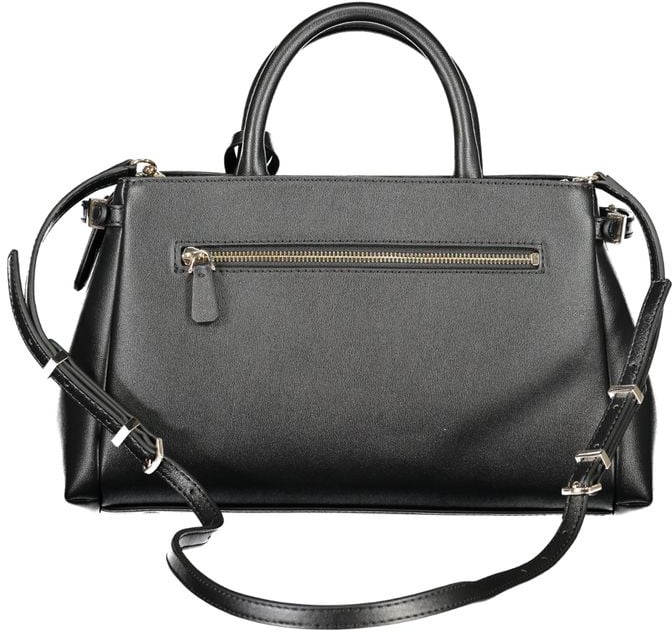 Guess Guess Jeans Nero Poliuretano Women Handbag Zwart