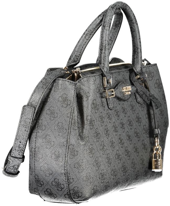 Guess Guess Jeans Nero Poliuretano Women Handbag Zwart