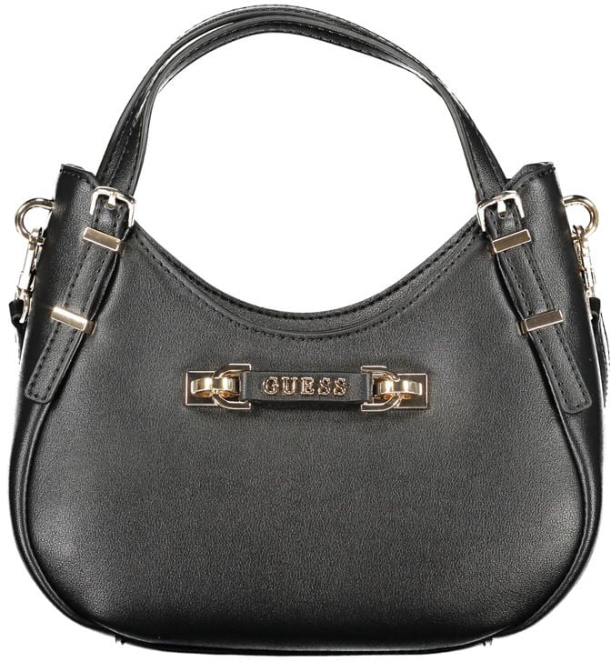 Guess Guess Jeans Nero Poliuretano Women Handbag Zwart