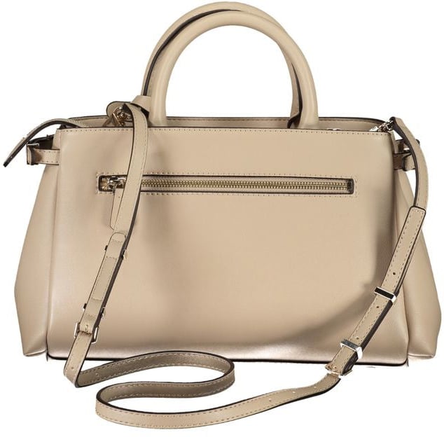 Guess Jeans Beige Polyurethane Women Handbag Paars