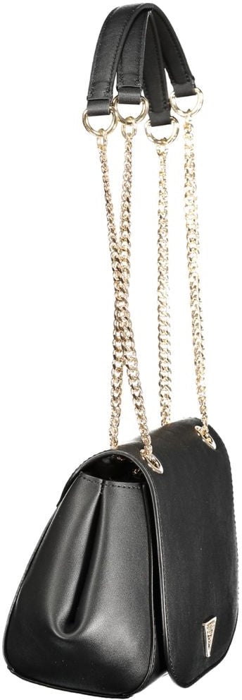 Guess Guess Jeans Nero Poliuretano Women Handbag Zwart