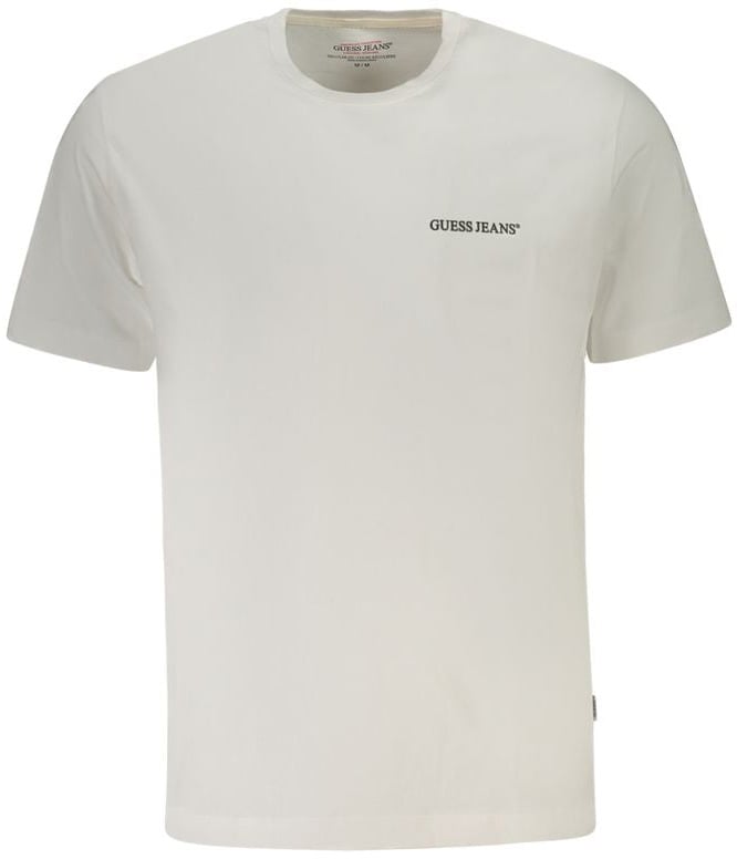 Guess Jeans Bianco Cotton Men T-Shirt Beige