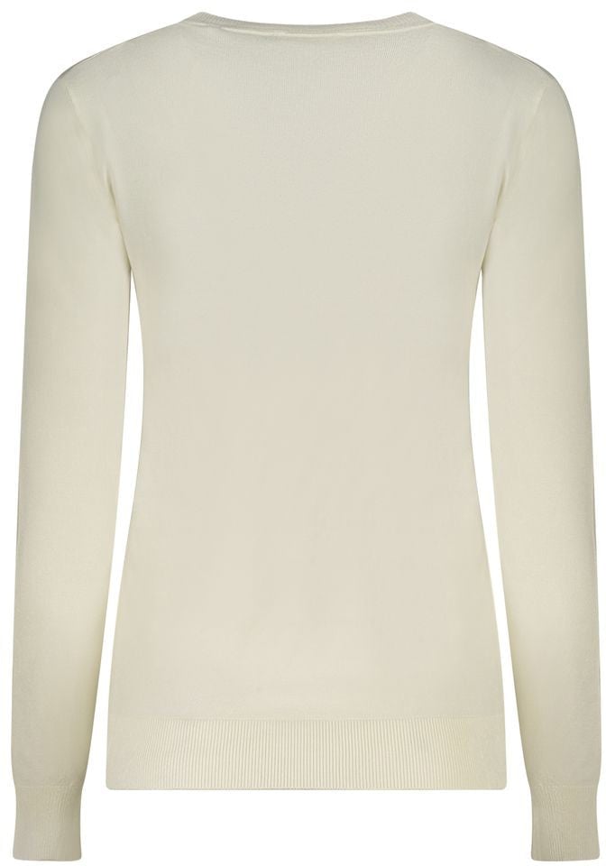 Guess Jeans Bianco Viscosa Women's Long-Sleeved T-Shirt Wit