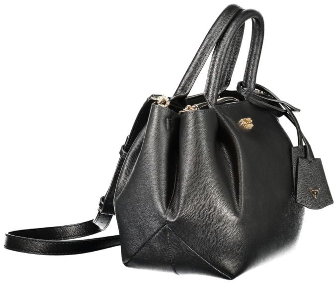 Guess Guess Jeans Nero Poliuretano Women Handbag Zwart