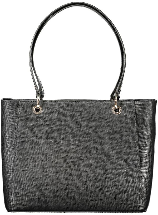 Guess Guess Jeans Black Polyurethane Women's Handbag Zwart