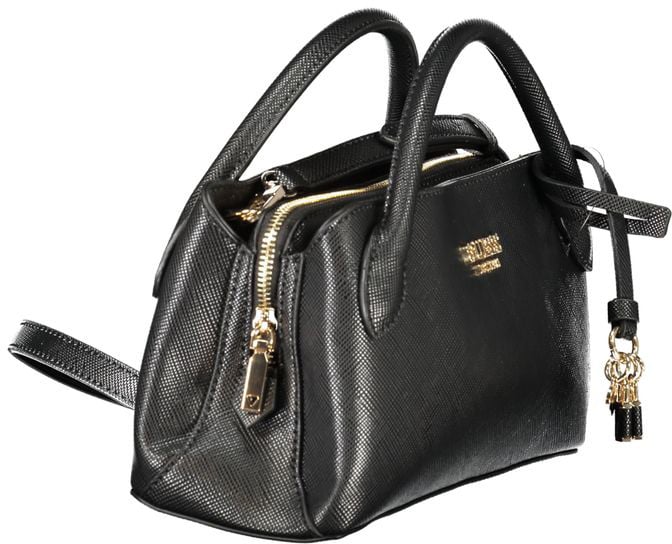 Guess Guess Jeans Black Polyurethane Women Handbag Zwart
