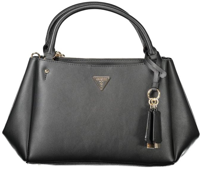Guess Guess Jeans Nero Poliuretano Women Handbag Zwart