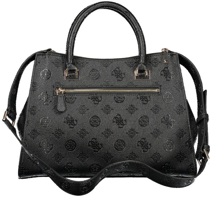Guess Jeans Nero Poliuretano Woman Handbag Zwart