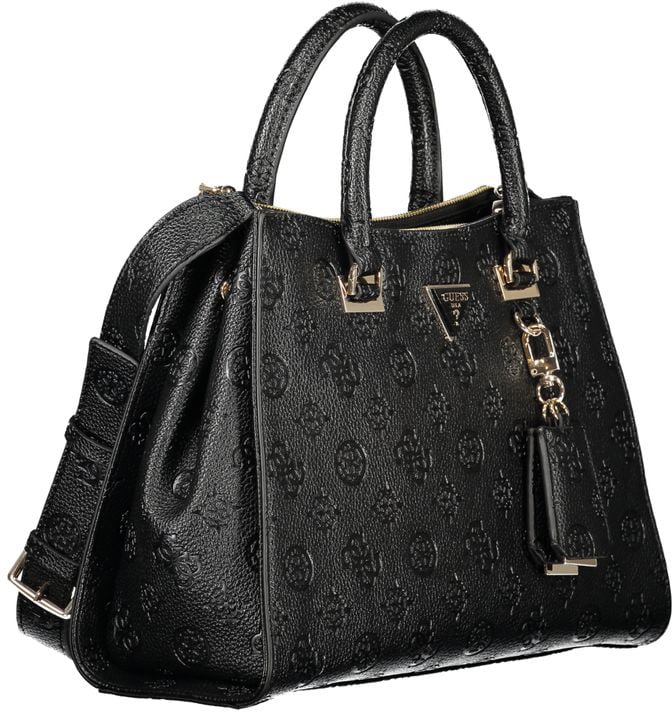 Guess Jeans Nero Poliuretano Woman Handbag Zwart