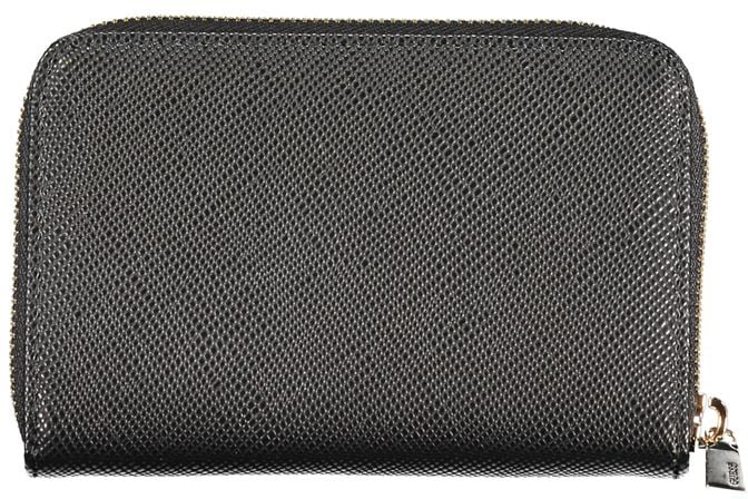 Guess Guess Jeans Nero Poliuretano Women Wallet Zwart