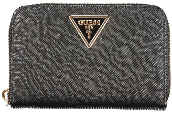 Guess Guess Jeans Nero Poliuretano Women Wallet Zwart