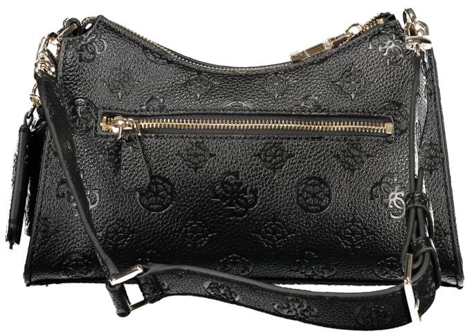 Guess Guess Jeans Black Polyurethane Women Handbag Zwart