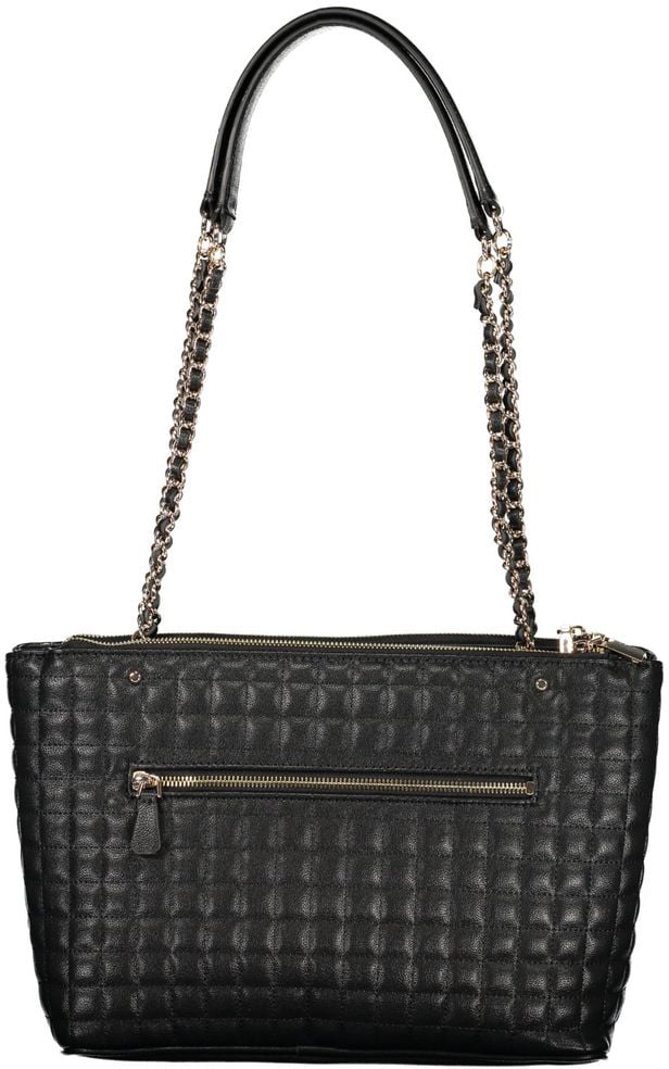 Guess Jeans Nero Poliuretano Women Handbag Zwart
