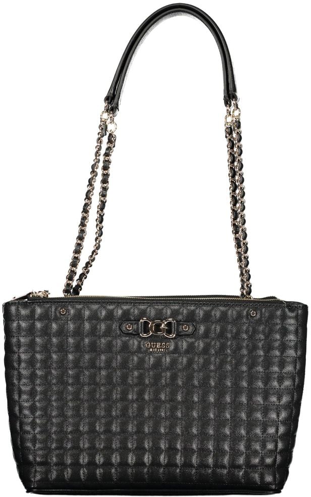 Guess Jeans Nero Poliuretano Women Handbag Zwart