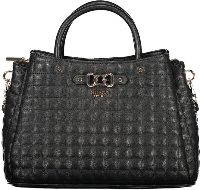 Guess Guess Jeans Black Polyurethane Women Handbag Zwart