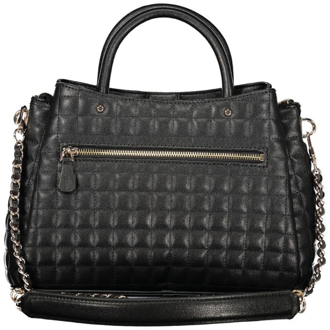 Guess Guess Jeans Black Polyurethane Women Handbag Zwart