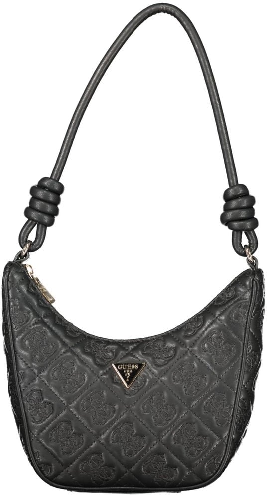 Guess Guess Jeans Black Polyurethane Women Handbag Zwart